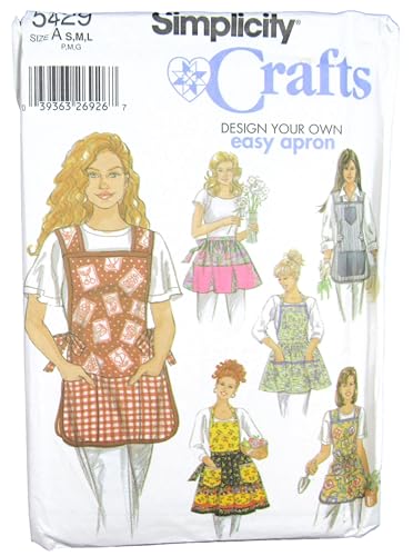Simplicity 5429 Schnittmuster, Damenkleider Set von Schürzen, Größe A (S, M, L) von Simplicity