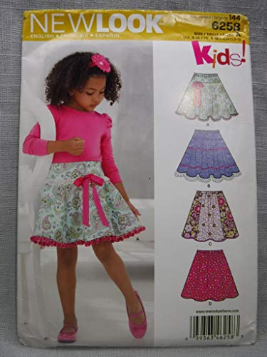 Simplicity Sewing Pattern U06258a New Look Schnittmuster 6258: Kinder-und Mädchenröcke, Größe A (3-4-5-6-7-8-10-12), Hellbrauner Stoff, hautfarben, 34 Simplicity Sewing Pattern U06258a New Look Schnittmuster 6258: Kinder-und Mädchenröcke, Größe A (3-4-5-6-7-8-10-12), Hellbrauner Stoff, hautfarben, 34 von Simplicity