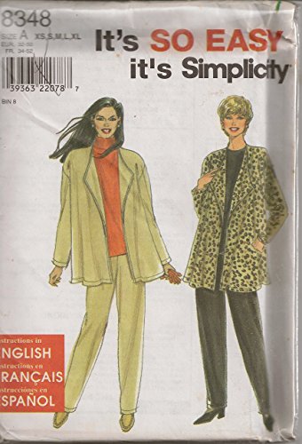 Simplicity 8348, Misses' Jacket and Pants, Size A(XS-XL), OOP by Simplicity Pattern Company von Simplicity
