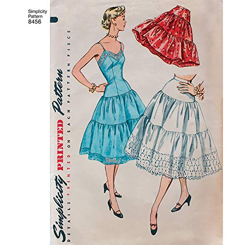 Simplicity 8456Pattern 8456 Damen Vintage Petticoat und Slip Papier weiß R5 (42-46-48-50-52) von Simplicity