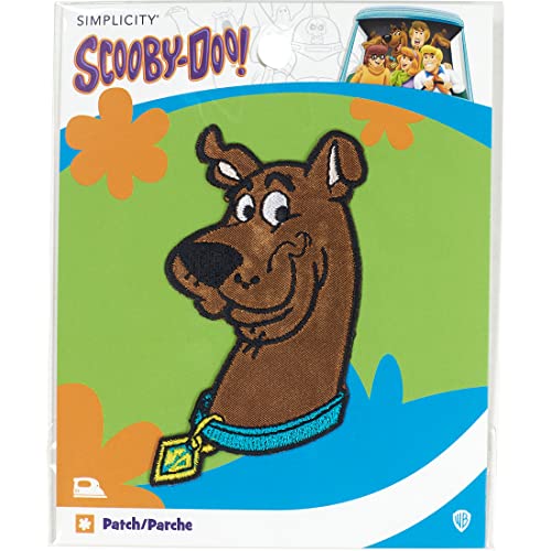 Simplicity 90-60080 Scooby-Doo Aufnäher zum Aufbügeln für Kleidung, Jacken und Rucksäcke, Eisen, 1.75" W x 3.25" H von Simplicity