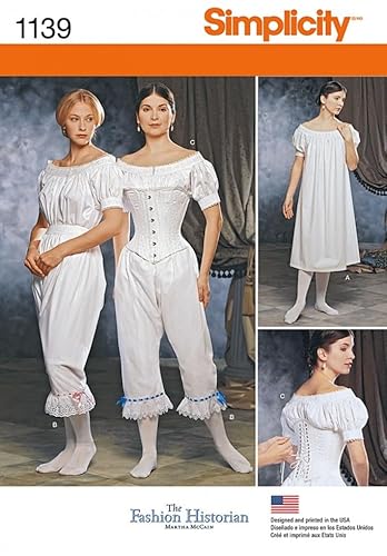 Simplicity Damen-Schnittmuster 1139 Historische Kostüm-Unterwäsche Simplicity Damen-Schnittmuster 1139 Historische Kostüm-Unterwäsche von Simplicity