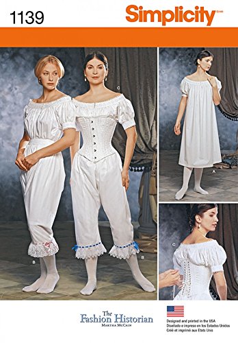 Simplicity Damen Schnittmuster 1139 Historisches Kostüm Unterwäsche von Simplicity