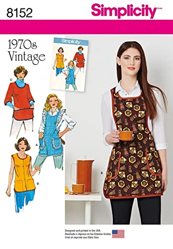 Simplicity Damen Schnittmuster 8152 1970er Jahre Vintage Style Schürzen von Simplicity