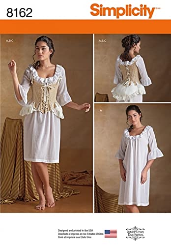 Simplicity Damen Schnittmuster 8162 Unterwäsche aus dem 18. Jahrhundert Simplicity Damen Schnittmuster 8162 Unterwäsche aus dem 18. Jahrhundert von Simplicity