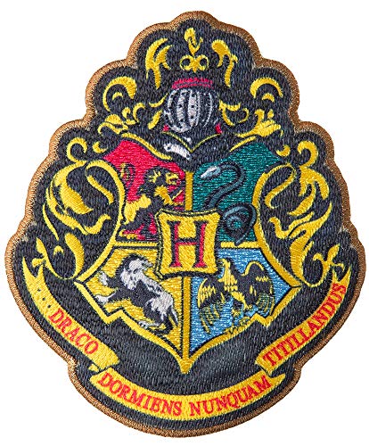 Simplicity Harry Potter Emblem Applikation Kleidung Bügelbild 8,9 x 10,4 cm Hogwarts Schule Emble von Simplicity