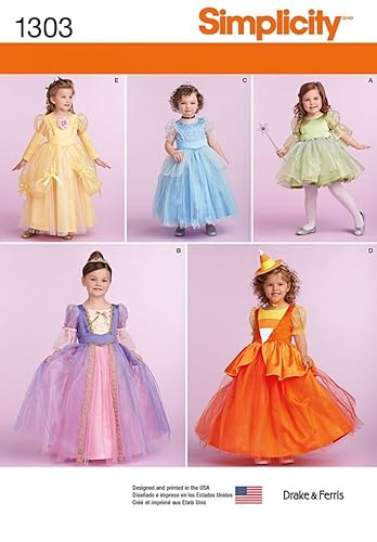Simplicity Kinder Schnittmuster 1303 Prinzessin Stil Kleider von Simplicity