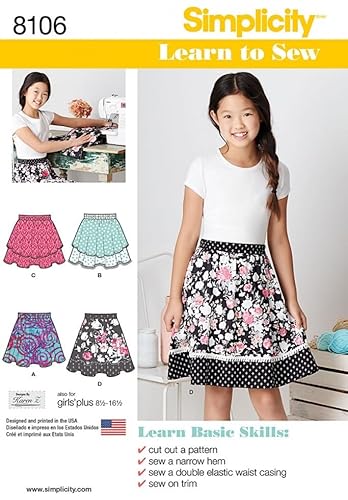 Simplicity Mädchen Easy Schnittmuster 8106 Learn to Sew Röcke Simplicity Mädchen Easy Schnittmuster 8106 Learn to Sew Röcke von Simplicity