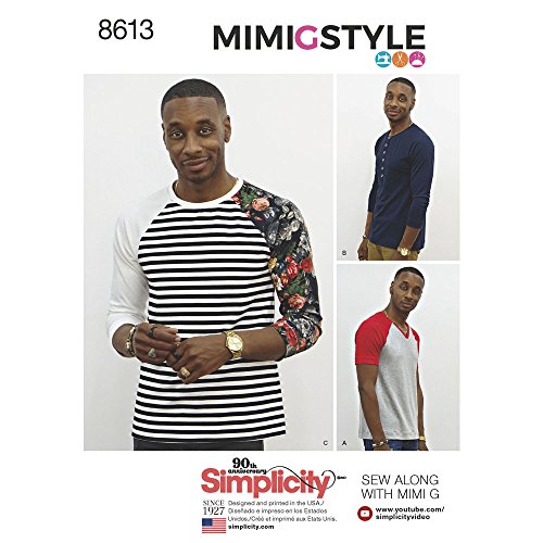 Simplicity Mimi G Style US8613A Herren Strick-Shirt, langärmelig, Größen XS-M von Simplicity