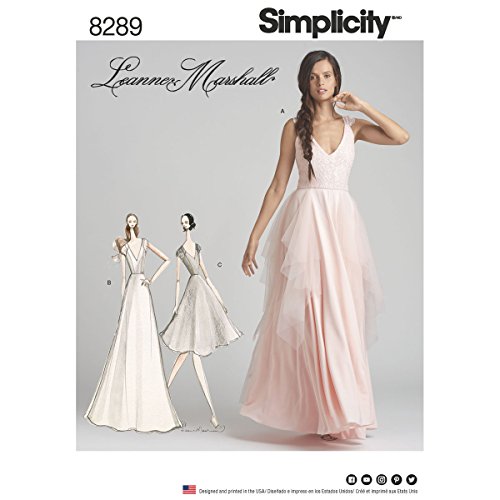 Simplicity Muster 12–14–16–18–20 Schnittmuster Festliche Kleider Schnittmuster, weiß von Simplicity