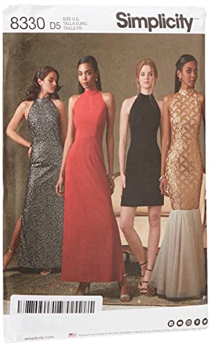 Simplicity Muster 4–8 – 10–12 Misses Kleid mit Rock und Rückseite Variationen Schnittmuster, weiß von Simplicity