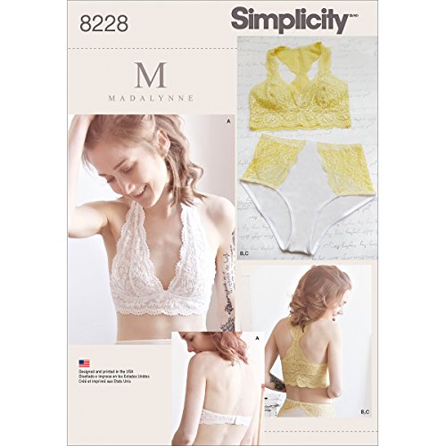 Simplicity Muster 8228 Misses 'Soft Cup Bras und Slip, weiß von Simplicity