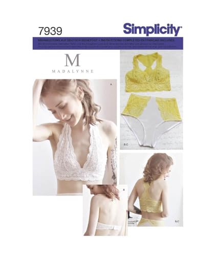 Simplicity Muster 8228 Misses 'Soft Cup Bras und Slip, weiß von Simplicity