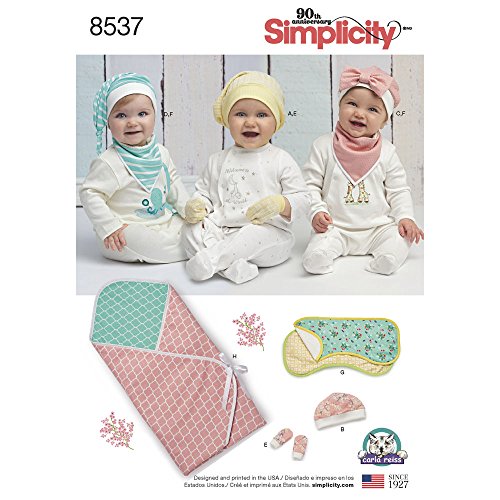Simplicity Muster 8537 OS (One Size) Baby Accessoires, Papier, weiß, 22 x 15 x 1 cm von Simplicity