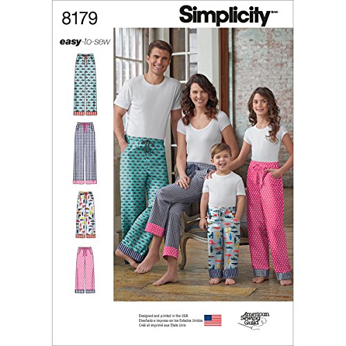 Simplicity Muster: 8179 Kind, Teenager und Erwachsene Lounge Hose, weiß von Simplicity