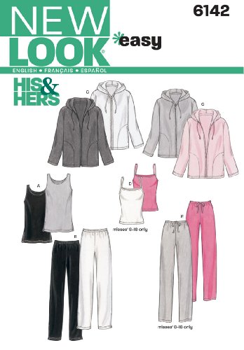 New Look Schnittmuster, Nylon, weiß, A New Look Schnittmuster, Nylon, weiß, A von New Look
