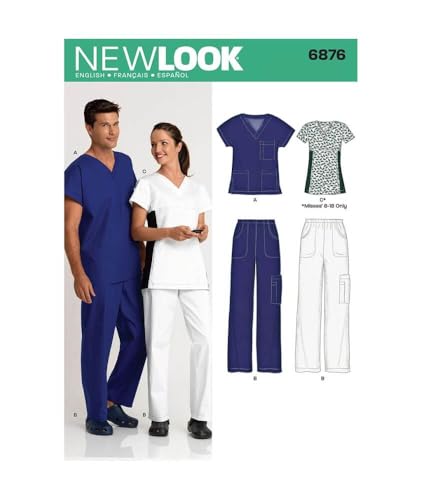 New Look 6876 Schnittmuster für Damen/Herren, Größe A von New Look