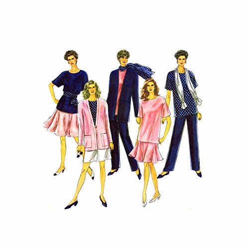 Simplicity Pattern 8184 Misses Pants or Shorts, Skirt, Tunic, Jacket & Scarf Size 6-16 von Simplicity