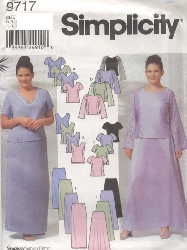 Simplicity Pattern #9717 - Women's Evening Tops, Slim and Flared Skirts (Sizes) by Simplicity Pattern Co., Inc. von Simplicity