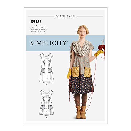 Simplicity SS9122A Schnittmuster S9122 Damenkleider, verschieden, A (XS-S-M-L-XL) von Simplicity