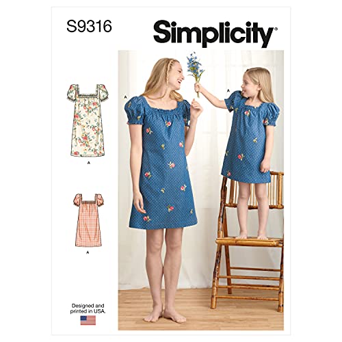Simplicity SS9316A Kinderkleid 3-8/6-16, A von Simplicity