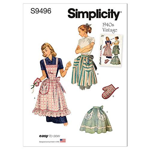 Simplicity SS9496OS Undefined Schürze OS (Einheitsgröße) von Simplicity