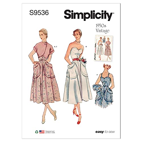 Simplicity SS9536H5 Damen Sommerkleid und Bolero H5 6-8-10-12-14 von SIMPLICITY