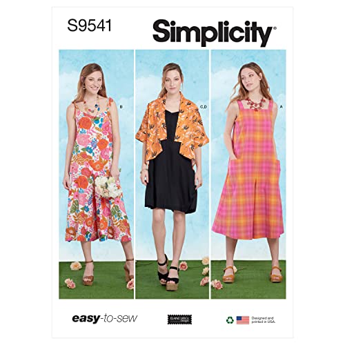 Simplicity SS9541U5 Damen Jumpsuits, Kleid und Jacke U5 16-18-20-22-24 von Simplicity