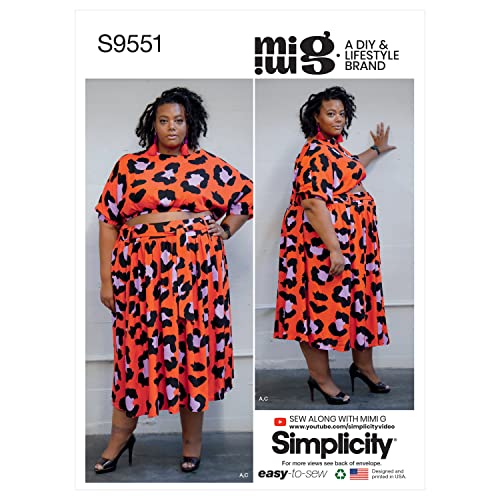 Simplicity SS9551G5 Damen Tops, Rock und Shorts G5 26W-28W-30W-32W-34W Simplicity SS9551G5 Damen Tops, Rock und Shorts G5 26W-28W-30W-32W-34W von Simplicity