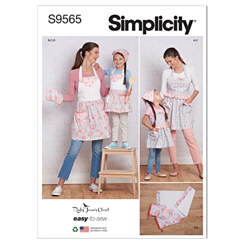 Simplicity SS9565A Kinderschürzen und Zubehör für Kinder und Damen, S - L/S - L Simplicity SS9565A Kinderschürzen und Zubehör für Kinder und Damen, S - L/S - L von Simplicity