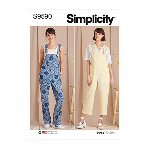 Simplicity SS9590A Damen Sportbekleidung A (XS-S-M-L-XL) von Simplicity
