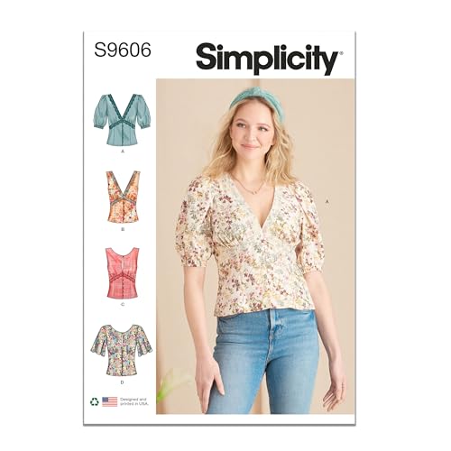 Simplicity SS9606H5 Damen-Top/Weste H5 (34-36-38-40) von Simplicity