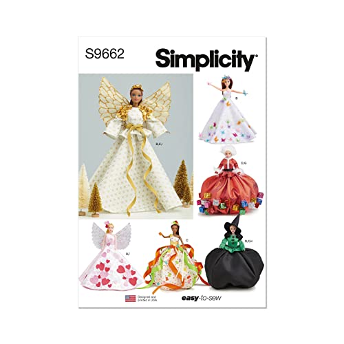 Simplicity SS9662OS Holiday Fashion Doll Kleidung OS (Einheitsgröße) von Simplicity