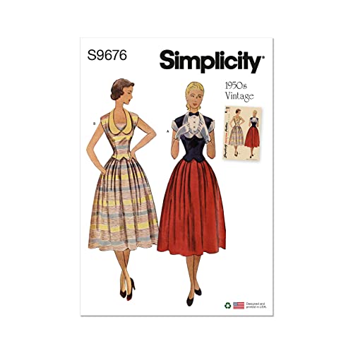 Simplicity SS9676H5 Damen Vintage Zweiteilige Kleider H5 (34-36-38-40) von Simplicity