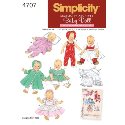 Simplicity Schnittmuster 4707 für Puppenkleidung Simplicity Schnittmuster 4707 für Puppenkleidung von Simplicity
