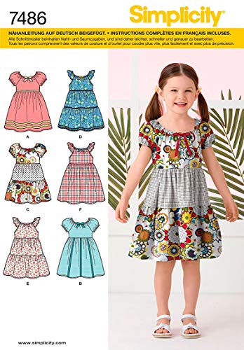 Simplicity Schnittmuster Nr. 7486.A Kleid, Papier, 3-8 ans Simplicity Schnittmuster Nr. 7486.A Kleid, Papier, 3-8 ans von Simplicity