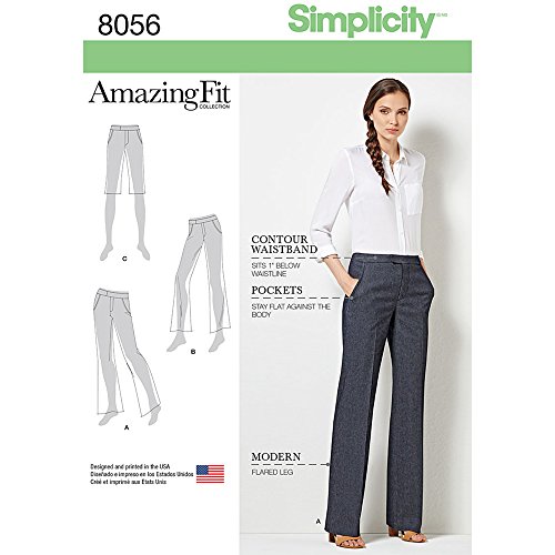 Simplicity Schnittmuster 8056 Damenhosen und Shorts, Größen 20W-28W von Simplicity