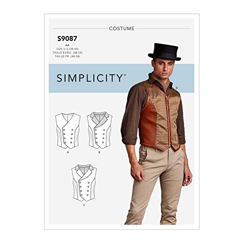Simplicity Schnittmuster S9087 Herren Steampunk Korsettwesten, 46-48-50-52, BB Simplicity Schnittmuster S9087 Herren Steampunk Korsettwesten, 46-48-50-52, BB von Simplicity