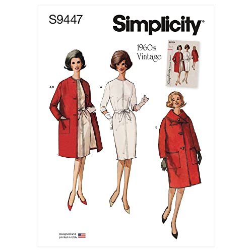 Simplicity Schnittmuster S9447 Damenkleid, Mantel und Schal von Simplicity