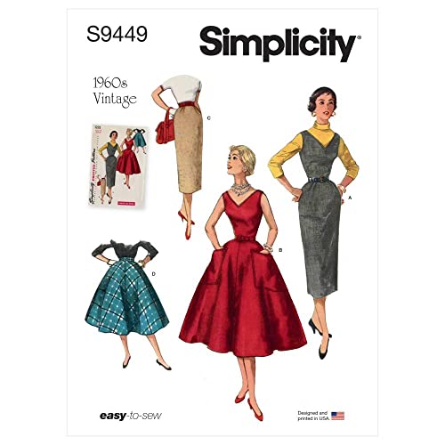 Simplicity Schnittmuster S9449 Damenkleid, Pullover und Röcke von Simplicity