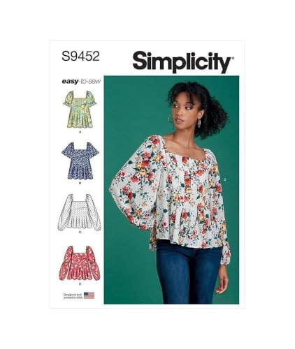 Simplicity Schnittmuster S9452 Damen-Tops von Simplicity