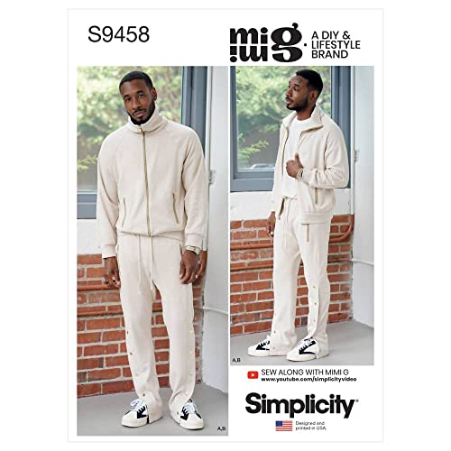 Simplicity Schnittmuster S9458 Herren Strickjacke und Hose von Simplicity