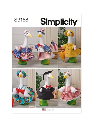 Simplicity Schnittmuster SS3158OS Kleidung für Veranda und Rasen, Gänse OS (Einheitsgröße) von Simplicity