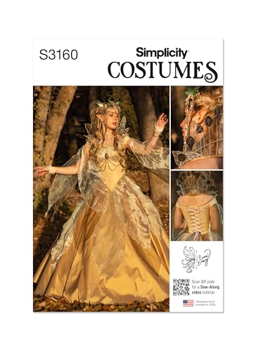 Simplicity Schnittmuster SS3160H5 Woodland FAE Kostüm von Raine Emery H5 (34-36-38-40-42) von Simplicity