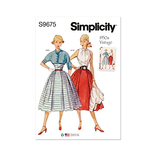 Simplicity Schnittmuster-Set für Damen, 1950er-Jahre-Stil, Röcke, Bluse und Jacke, Code S9699, Größen 34-36-38-40, mehrfarbig Simplicity Schnittmuster-Set für Damen, 1950er-Jahre-Stil, Röcke, Bluse und Jacke, Code S9699, Größen 34-36-38-40, mehrfarbig von Simplicity