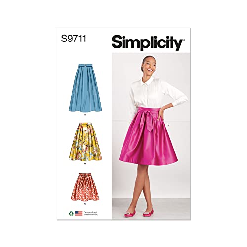Simplicity Schnittmuster-Set für Damen-Faltenröcke, Code S9711, Größen 42-44-46-48-50, mehrfarbig Simplicity Schnittmuster-Set für Damen-Faltenröcke, Code S9711, Größen 42-44-46-48-50, mehrfarbig von Simplicity