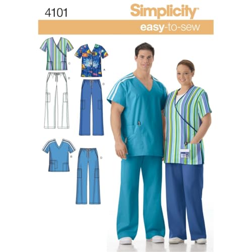 Simplicity Simplcity 4101 Damen-und Herren-Peeling, Übergröße, Papier, weiß, BB (XL XXL XXXL) von Simplicity