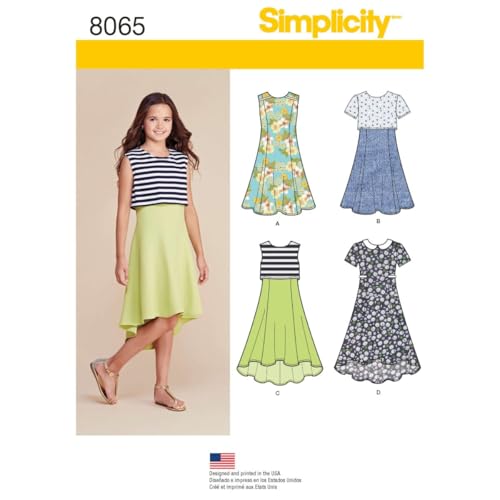Simplicity US8065AA Schnittmuster für Mädchenkleid und Überziehkleid, Größen 8,5-16,5 Simplicity US8065AA Schnittmuster für Mädchenkleid und Überziehkleid, Größen 8,5-16,5 von Simplicity Creative Patterns
