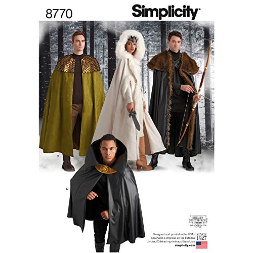 Simplicity US8770OS 8770 Kostüme, Leder, Pelz, Samt, One Size von Simplicity