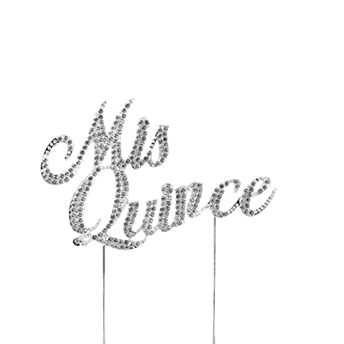 Tortenaufsatz mit glitzernden Strasssteinen, silberfarben, mit besonderen Worten, Dekoration für Hochzeit, Geburtstag, Geschlechtsoffenbarung und Jubiläumstorten (Mis Quitte) von Simply Elegant Crafts and Party
